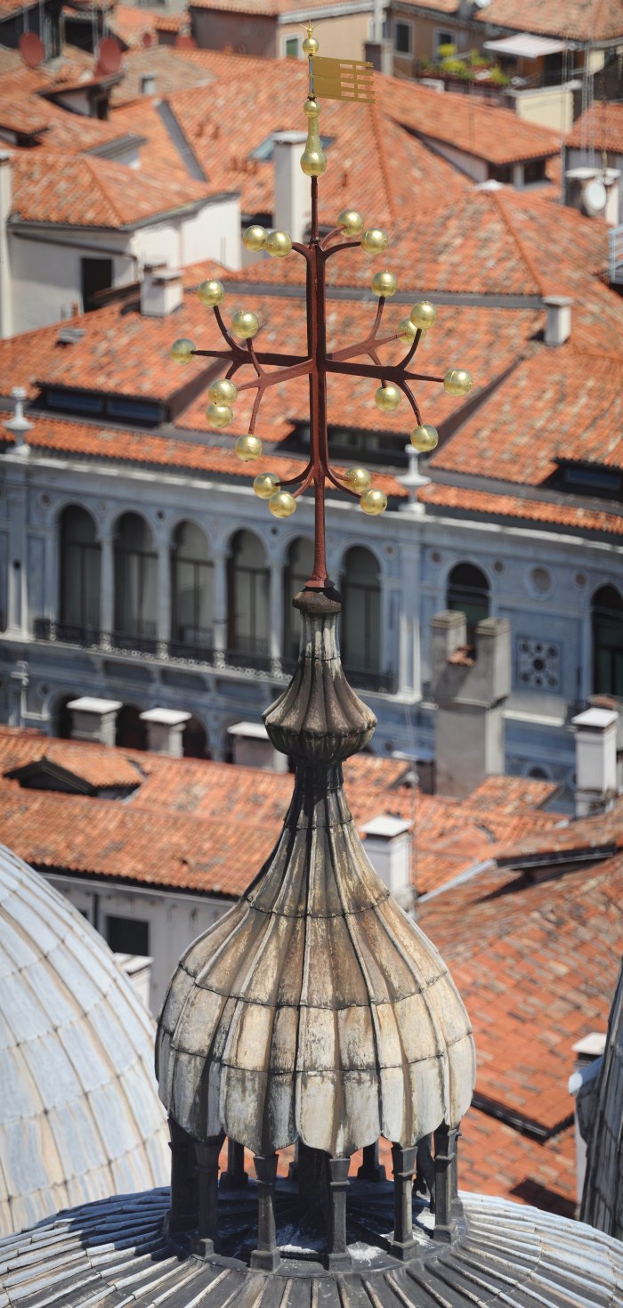 Stitched shot of the top of a dome on St Marks Basilica